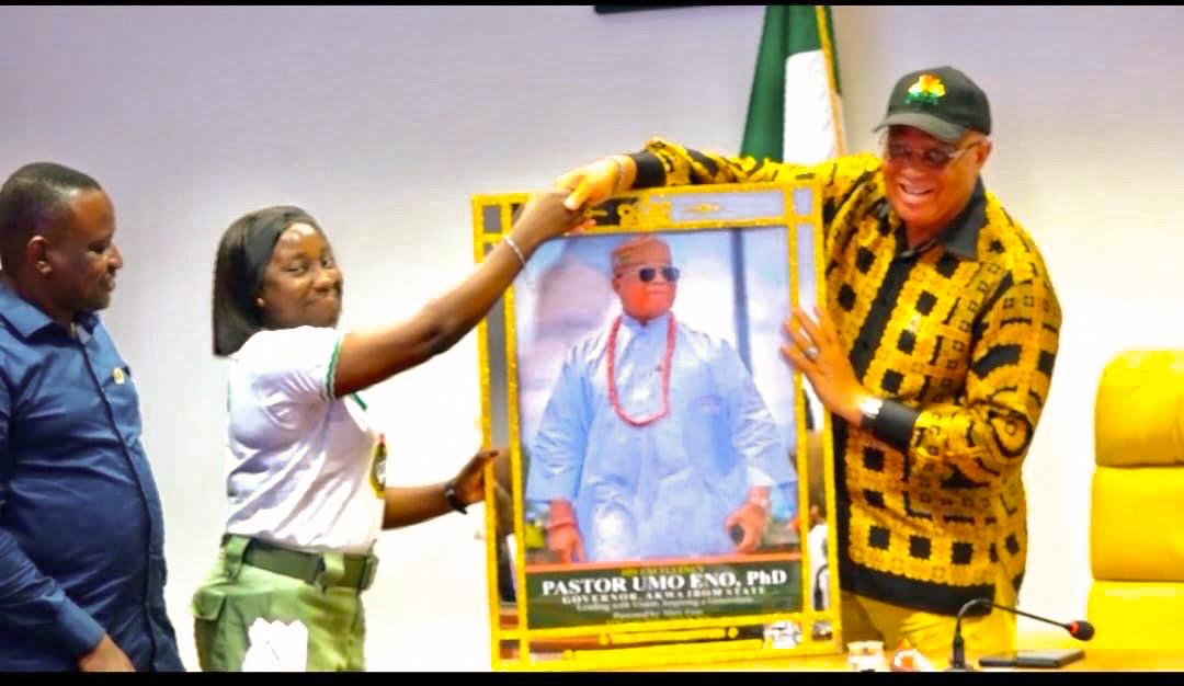 Governor Eno Celebrates NYSC Member Whose Appreciation Video Went Viral.